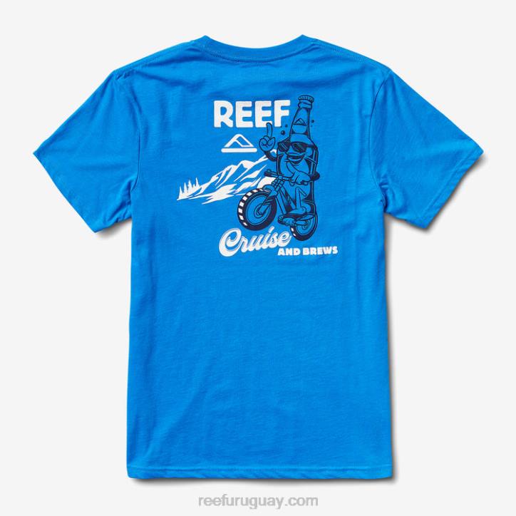 azul francés R2BV573 playera de manga corta crucero Reef hombres