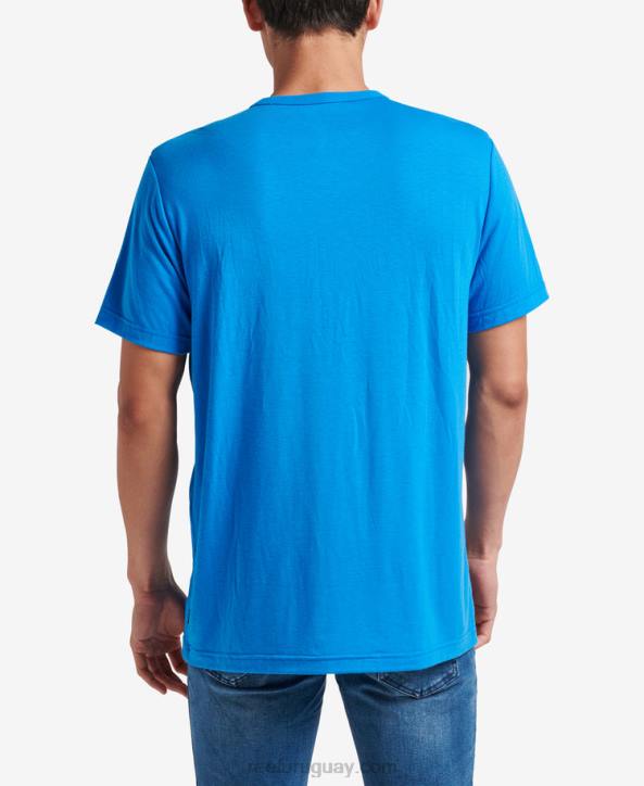azul francés R2BV598 camiseta smith de punto con bolsillo y manga corta Reef hombres