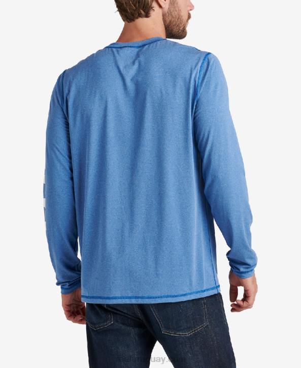 azul lapislázuli R2BV602 camiseta de protección contra erupciones de manga larga yuna Reef hombres