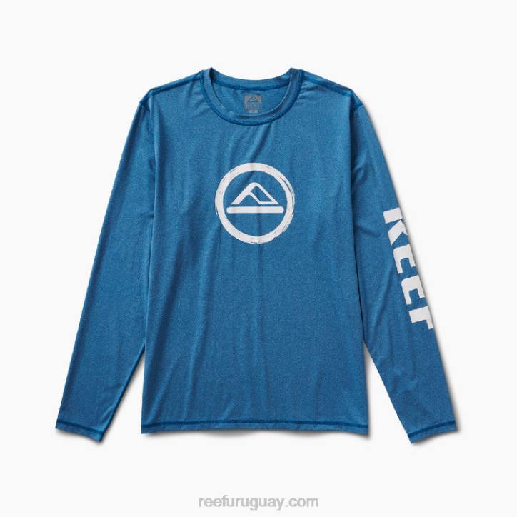 azul lapislázuli R2BV602 camiseta de protección contra erupciones de manga larga yuna Reef hombres