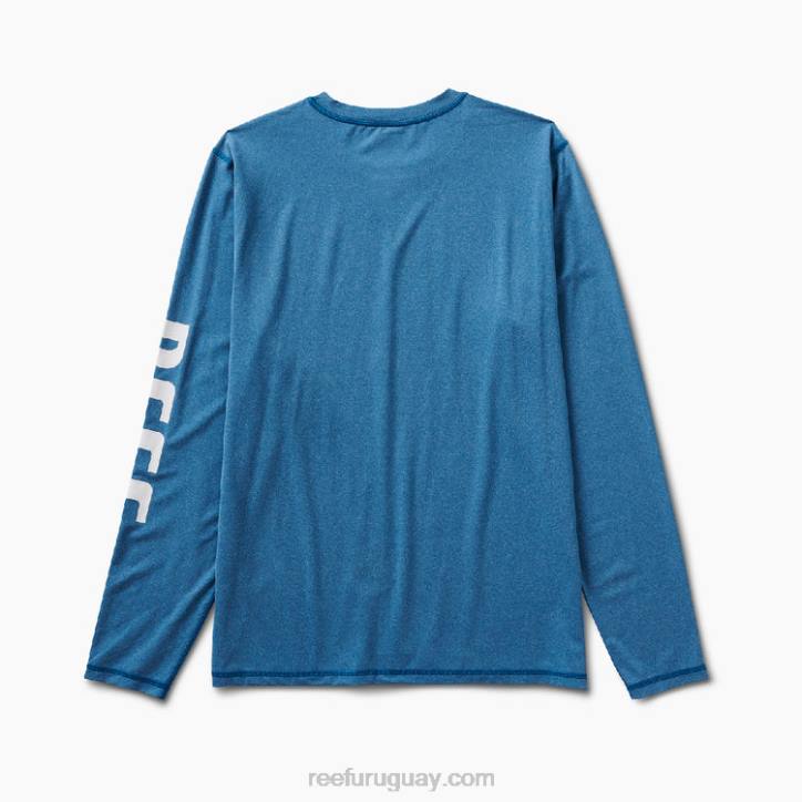 azul lapislázuli R2BV602 camiseta de protección contra erupciones de manga larga yuna Reef hombres