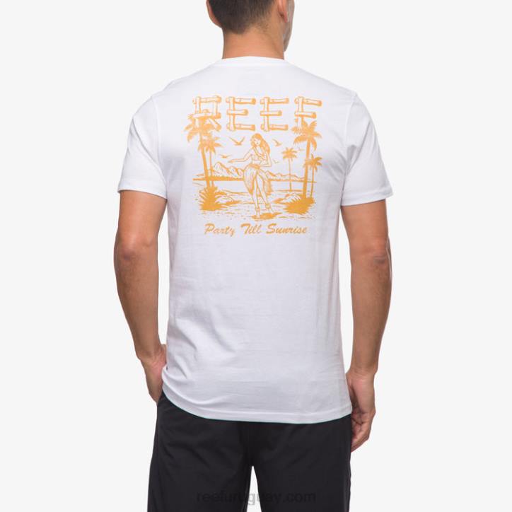 blanco brillante R2BV559 camiseta de manga corta de niña de la isla Reef hombres