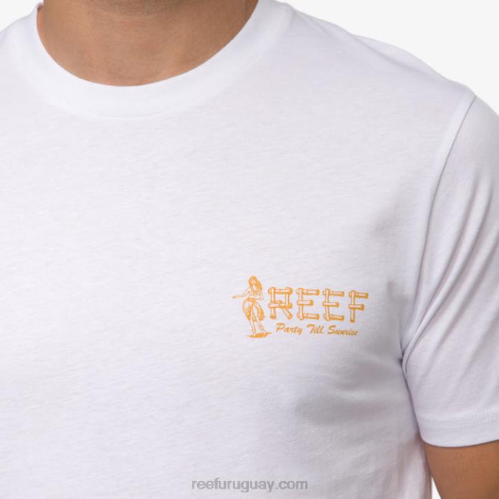 blanco brillante R2BV559 camiseta de manga corta de niña de la isla Reef hombres