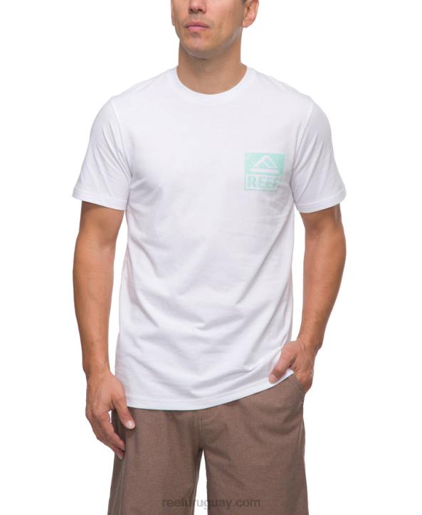 blanco brillante R2BV560 camiseta de manga corta Reef hombres