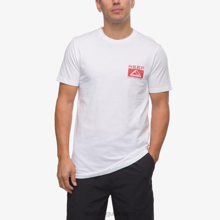 blanco brillante R2BV564 camiseta beverly manga corta Reef hombres