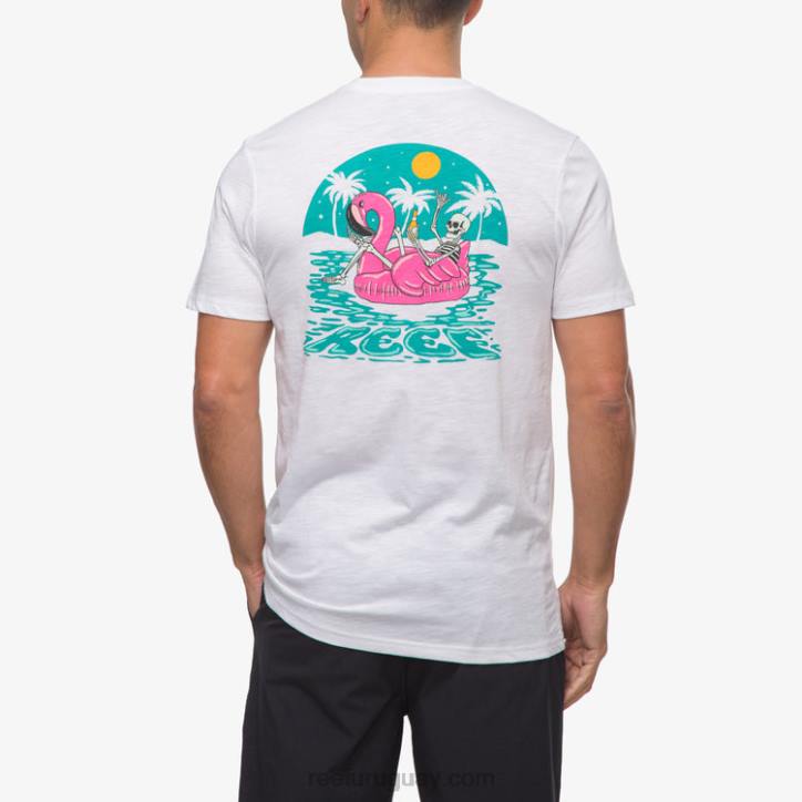 blanco brillante R2BV576 flotar en camiseta de manga corta Reef hombres