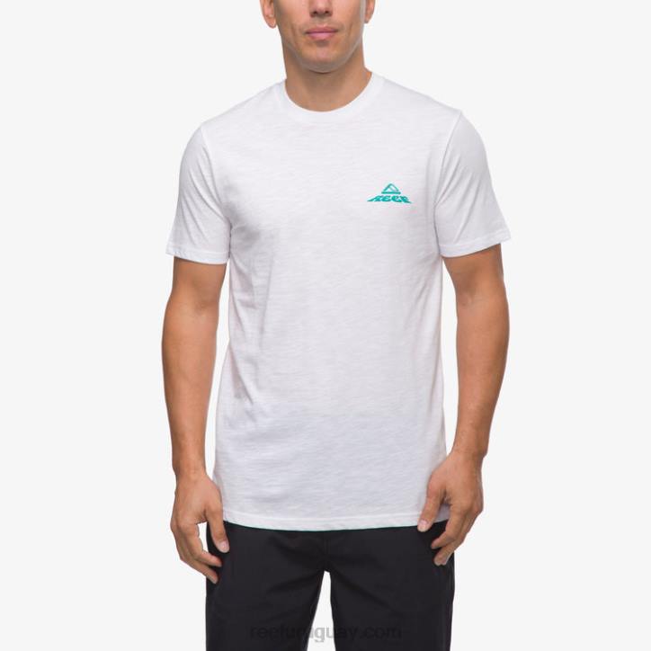 blanco brillante R2BV576 flotar en camiseta de manga corta Reef hombres