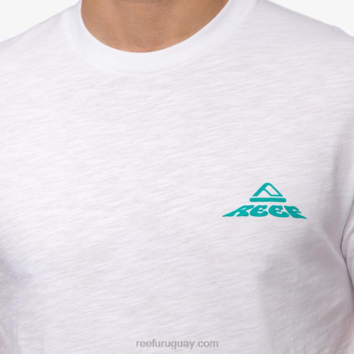 blanco brillante R2BV576 flotar en camiseta de manga corta Reef hombres