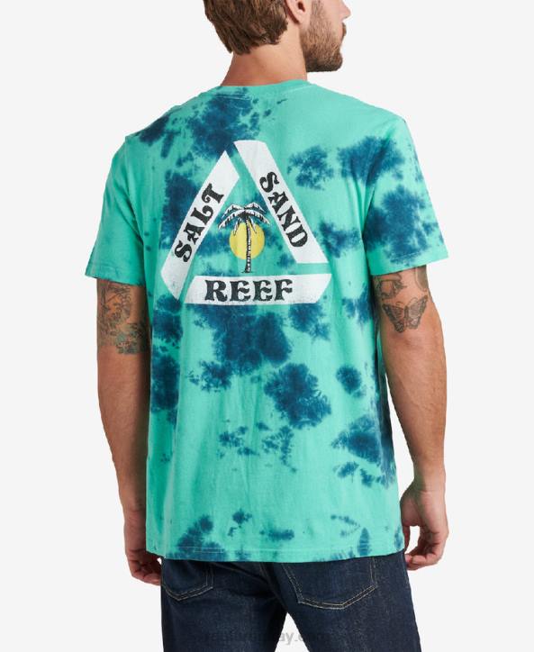 bloque azul icew R2BV627 playera de manga corta con teñido anudado schmoe Reef hombres