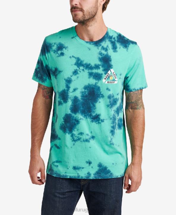bloque azul icew R2BV627 playera de manga corta con teñido anudado schmoe Reef hombres