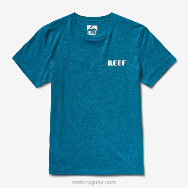 brezo negro cian R2BV575 unir camiseta de manga corta Reef hombres