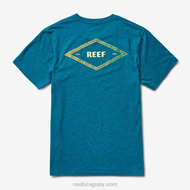 brezo negro cian R2BV575 unir camiseta de manga corta Reef hombres