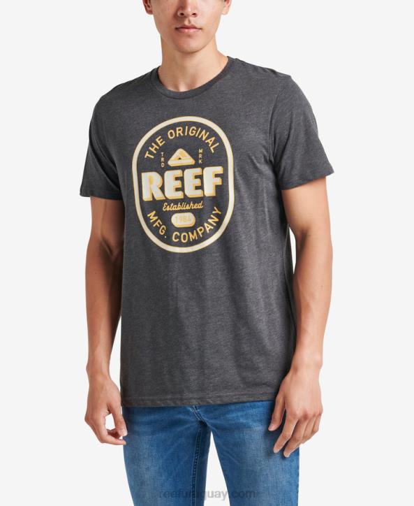 carbón vegetal R2BV601 camiseta de manga corta clark flameada Reef hombres