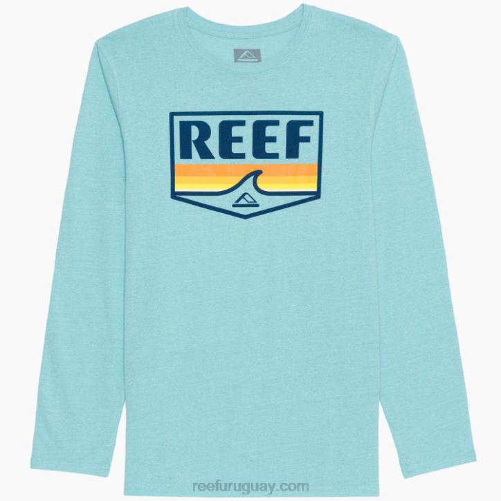 cielo azul R2BV597 Camiseta de manga larga Savor Recyclo Reef hombres