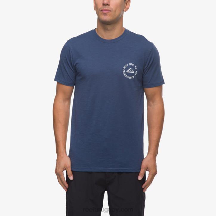 insignia azul R2BV556 camiseta de manga corta de corte Reef hombres