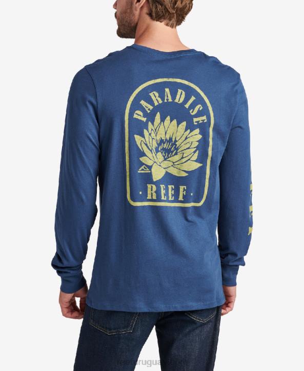 insignia azul R2BV616 camiseta de manga larga azul Reef hombres