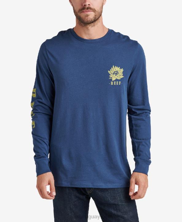 insignia azul R2BV616 camiseta de manga larga azul Reef hombres