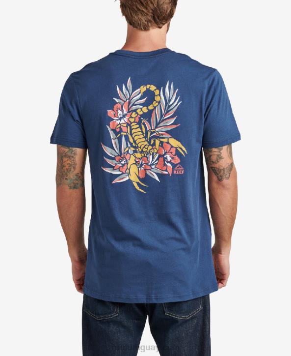 insignia azul R2BV631 playera de manga corta de depredador Reef hombres