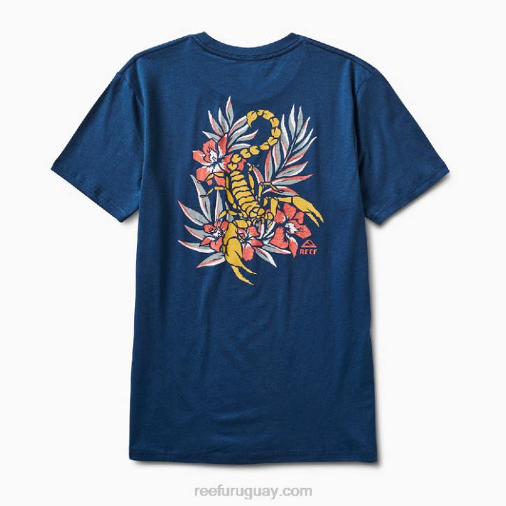 insignia azul R2BV631 playera de manga corta de depredador Reef hombres