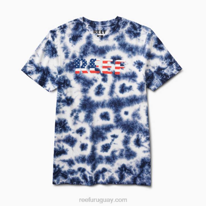 insignia nube azul R2BV596 medir camiseta de manga corta Reef hombres