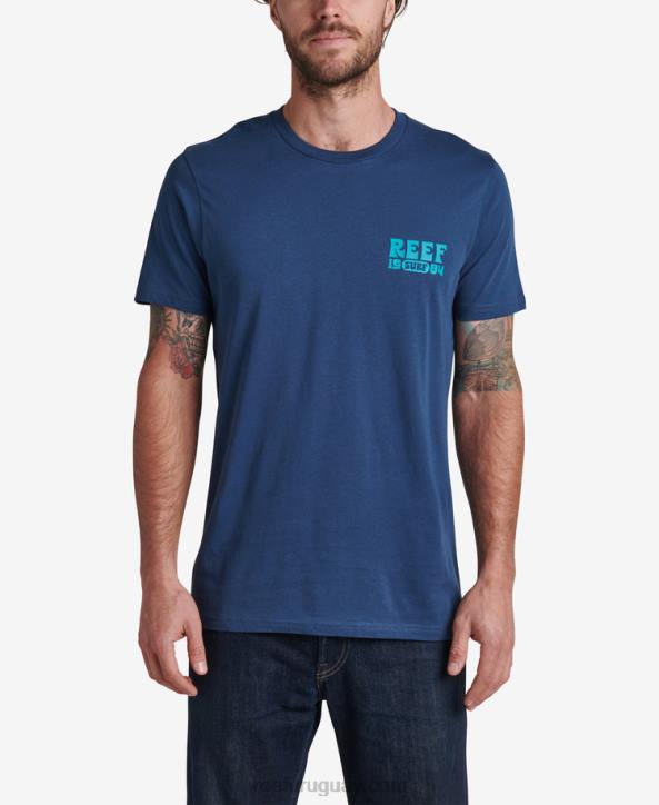 insignias azules R2BV565 camiseta de manga corta carland Reef hombres