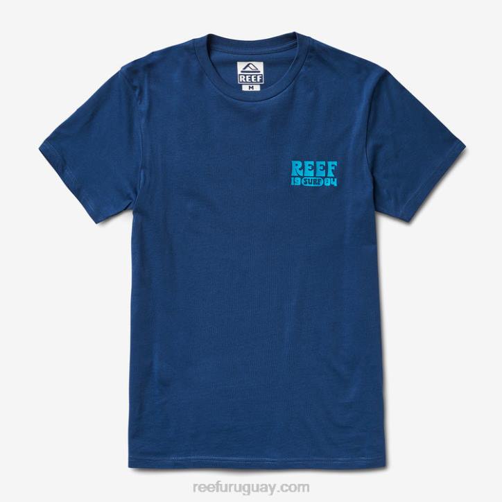 insignias azules R2BV565 camiseta de manga corta carland Reef hombres