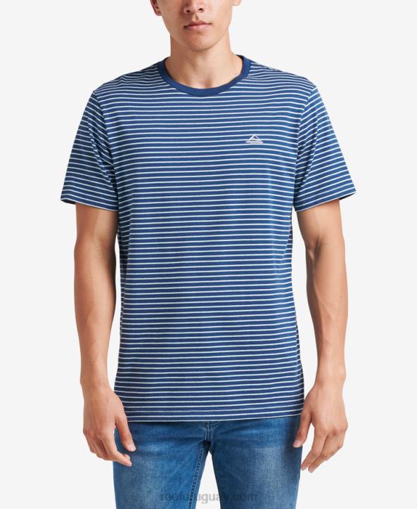insignias azules R2BV609 camiseta rumson de manga corta a rayas Reef hombres
