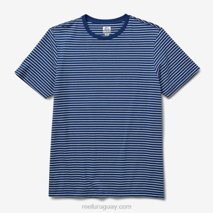 insignias azules R2BV609 camiseta rumson de manga corta a rayas Reef hombres