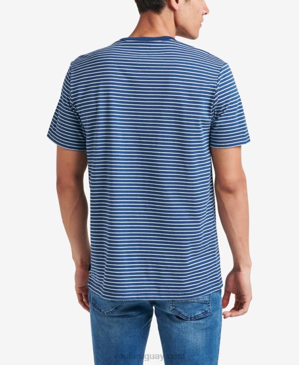 insignias azules R2BV609 camiseta rumson de manga corta a rayas Reef hombres