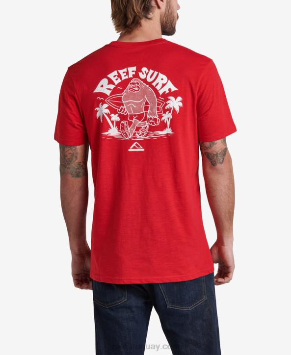 montaña roja R2BV611 camiseta con gráfico flameado de herman Reef hombres