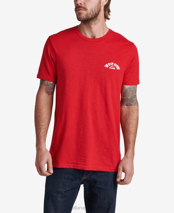 montaña roja R2BV611 camiseta con gráfico flameado de herman Reef hombres