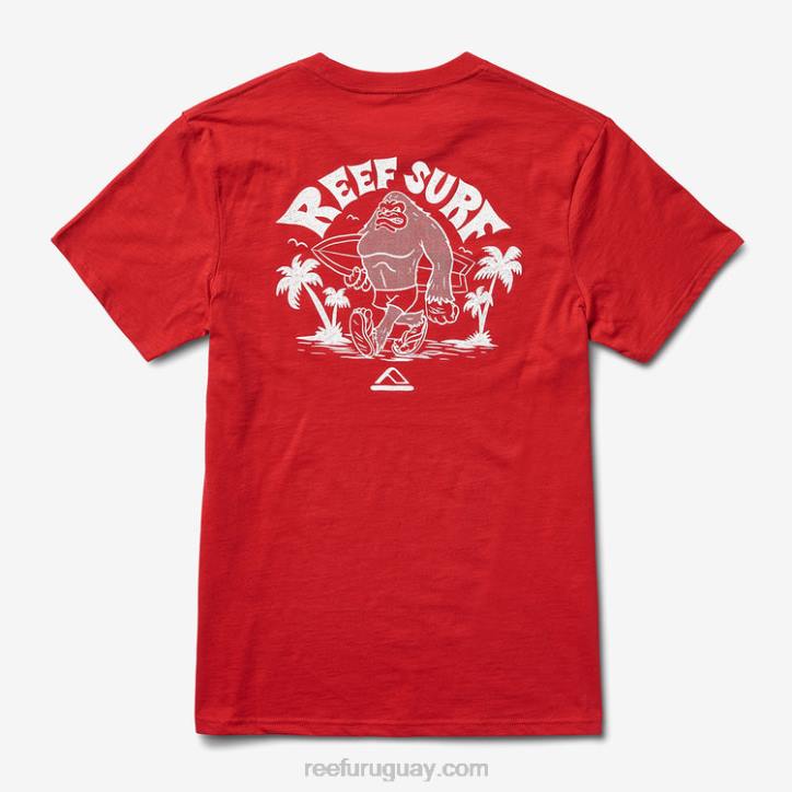 montaña roja R2BV611 camiseta con gráfico flameado de herman Reef hombres