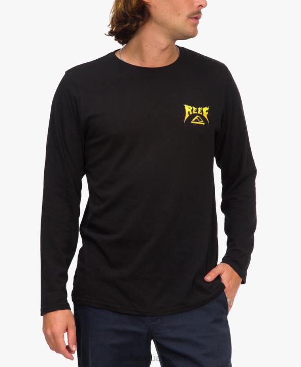 negro R2BV589 camiseta de manga larga carson recyclo Reef hombres