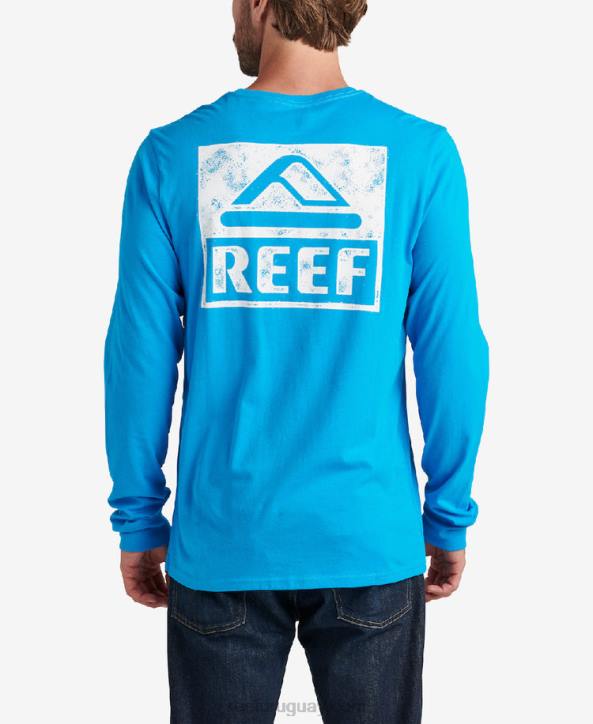 océano hawaiano R2BV603 camiseta de manga larga con gráfico de wellie Reef hombres