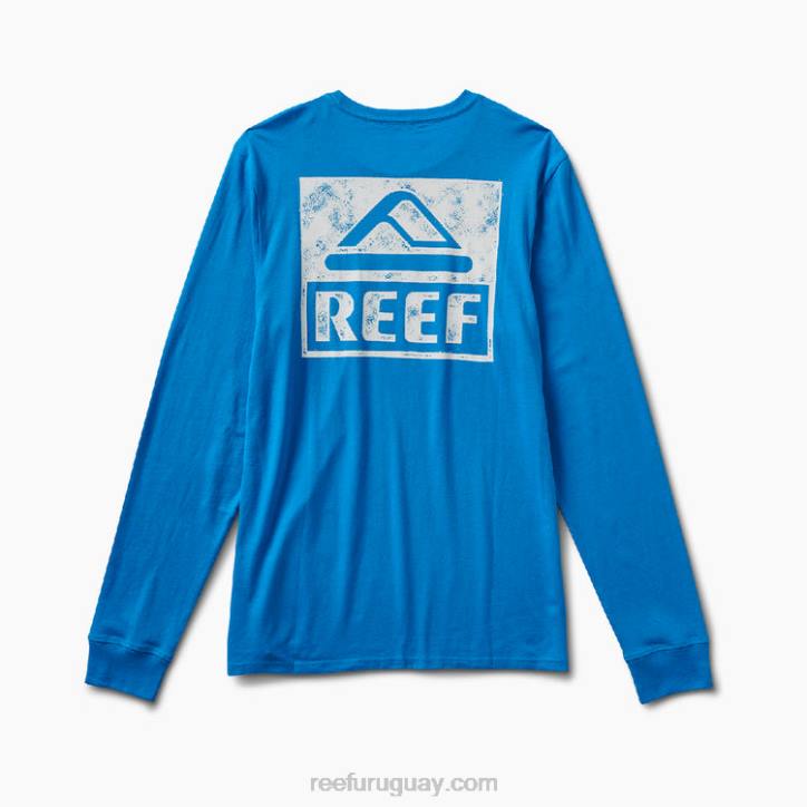 océano hawaiano R2BV603 camiseta de manga larga con gráfico de wellie Reef hombres