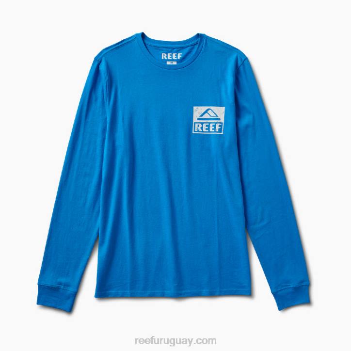 océano hawaiano R2BV603 camiseta de manga larga con gráfico de wellie Reef hombres