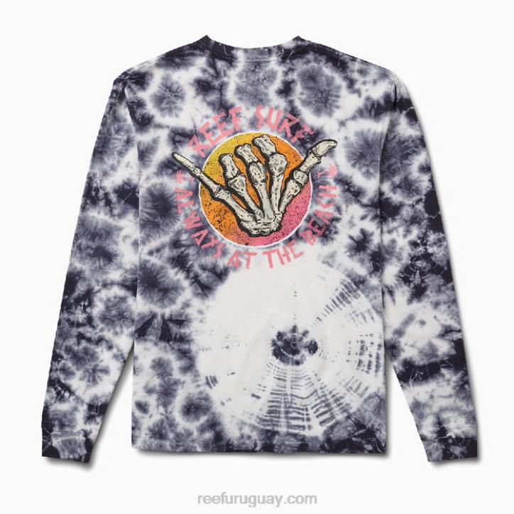 orquídea R2BV622 playera de manga larga con teñido anudado Reef hombres