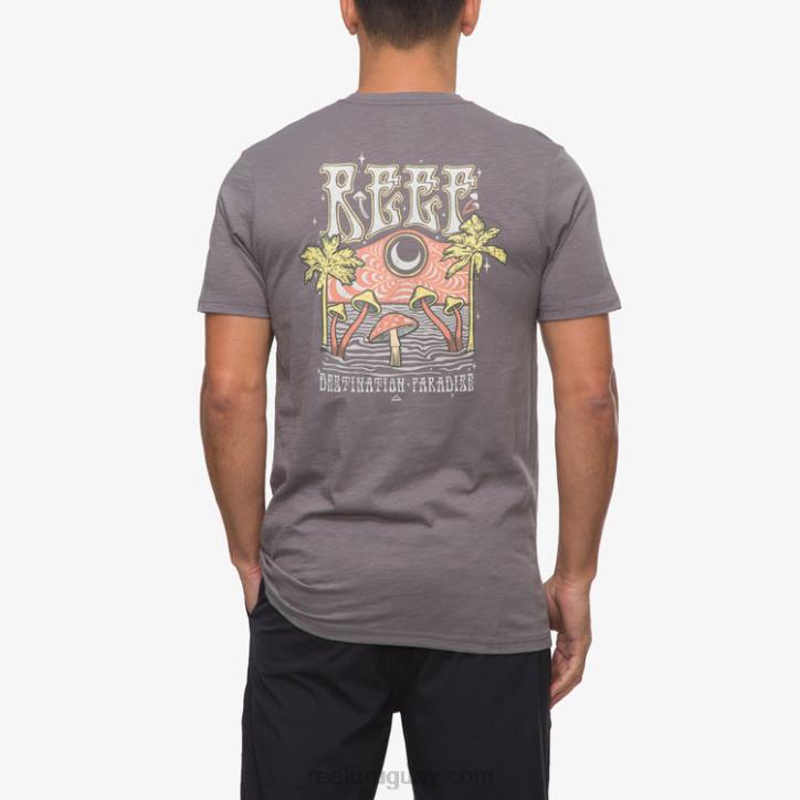 sombra tranquila R2BV574 camiseta de manga corta con póster del paraíso Reef hombres