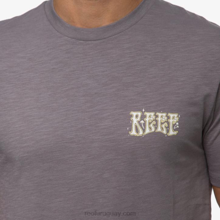 sombra tranquila R2BV574 camiseta de manga corta con póster del paraíso Reef hombres