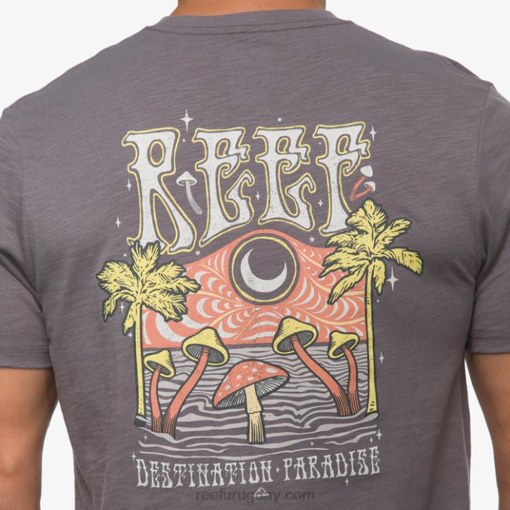 sombra tranquila R2BV574 camiseta de manga corta con póster del paraíso Reef hombres