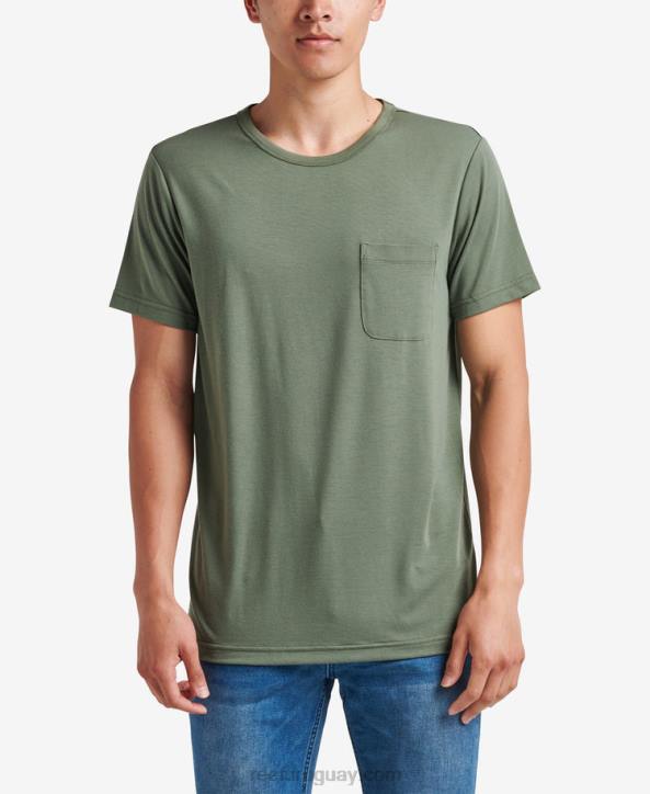 tomillo verde R2BV588 camiseta smith de punto con bolsillo y manga corta Reef hombres