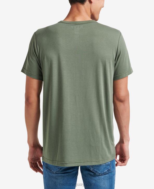 tomillo verde R2BV588 camiseta smith de punto con bolsillo y manga corta Reef hombres