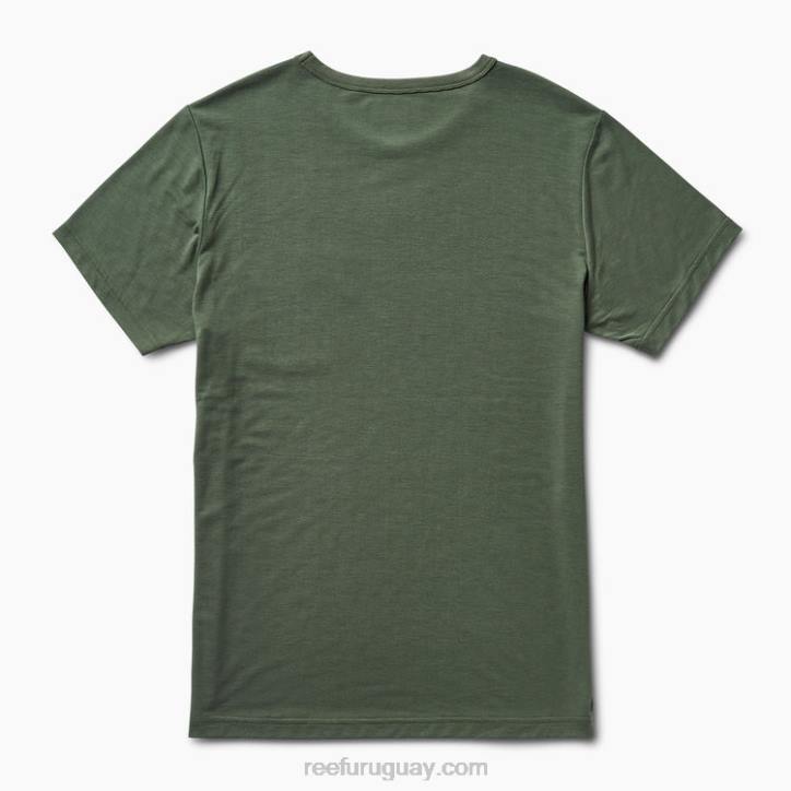 tomillo verde R2BV588 camiseta smith de punto con bolsillo y manga corta Reef hombres