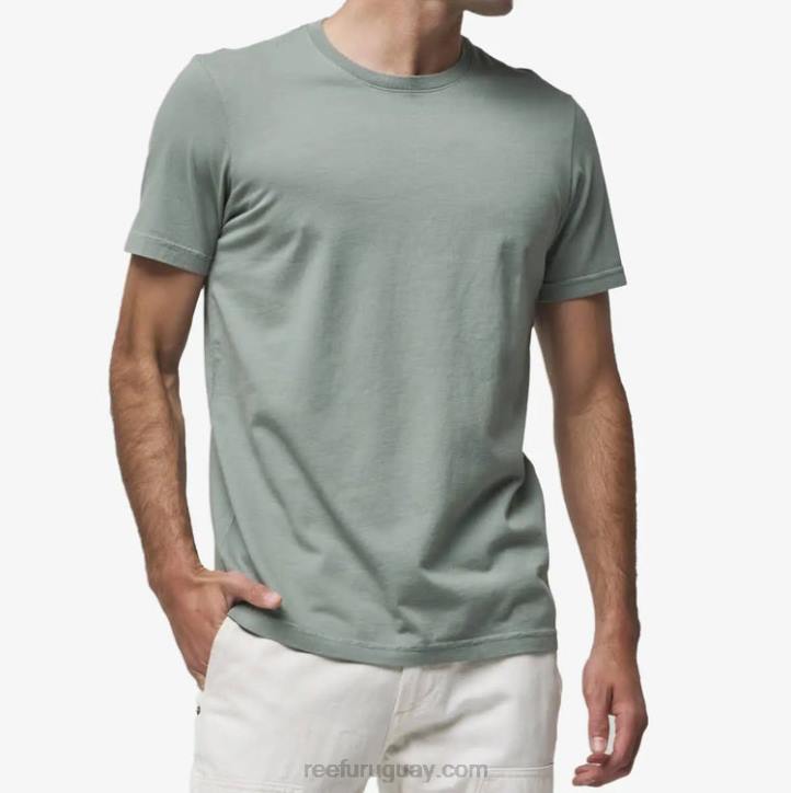 verde chino R2BV558 camiseta de manga corta marte Reef hombres