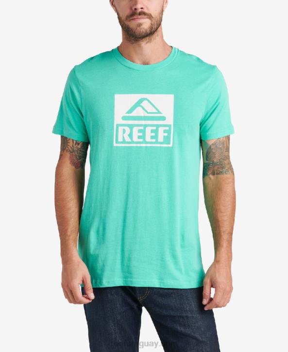 verde electrico R2BV583 camiseta de manga corta del conductor Reef hombres