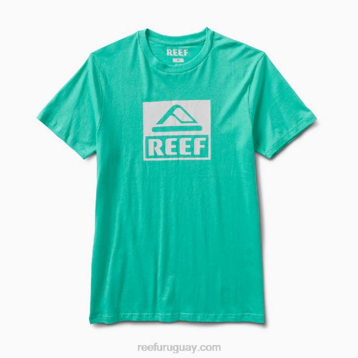 verde electrico R2BV583 camiseta de manga corta del conductor Reef hombres