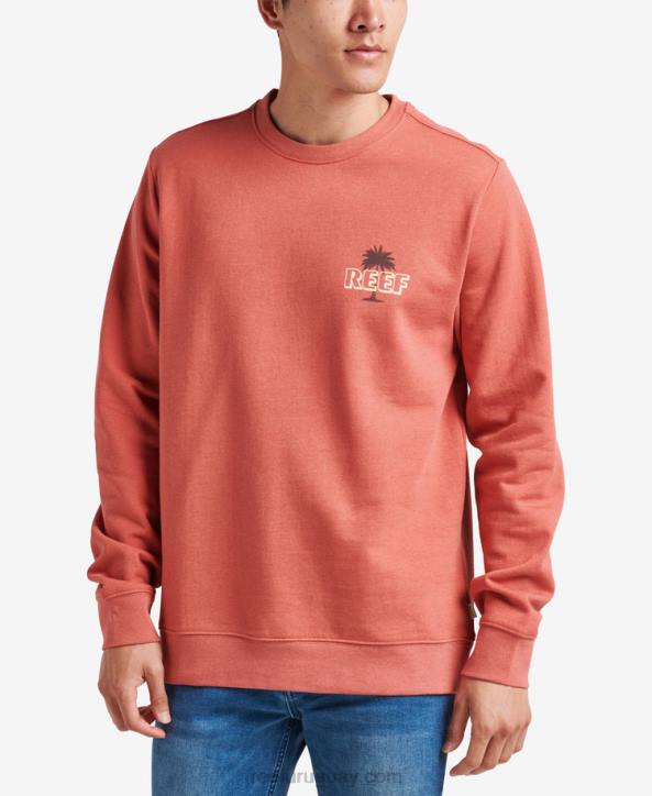 arcilla R2BV739 suéter bora con cuello redondo Reef hombres