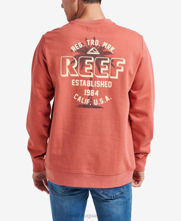 arcilla R2BV739 suéter bora con cuello redondo Reef hombres