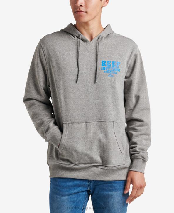 gris acero R2BV743 carland sudadera con capucha Reef hombres