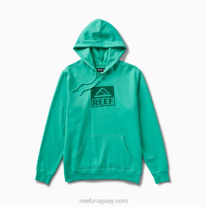 verde electrico R2BV738 línea de base sudadera con capucha Reef hombres